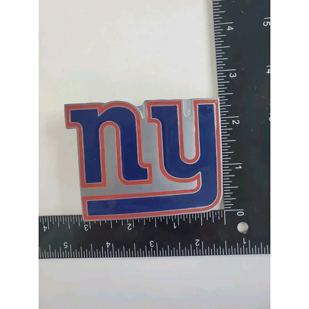 New York Giants Vintage Belt Buckle Pewter Enamel NFL Logo‎ Football NEW